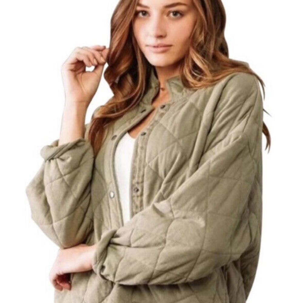 Joie Quilted Bomber Jacket